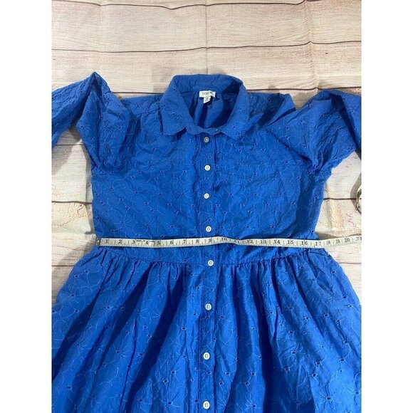 J. Crew Women's Long Sleeve Button Front Collared Dress - 8 - Picture 9 of 14